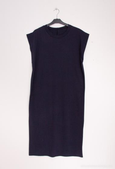 Wholesaler Tendance - mid-length cotton dresses short sleeve round neck