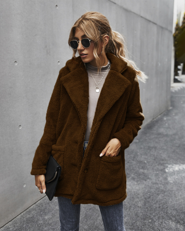 Wholesaler TINA - BROWN coats bohemian chic style