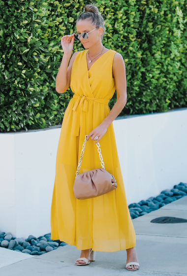 Wholesaler TINA - Long dress Yellow