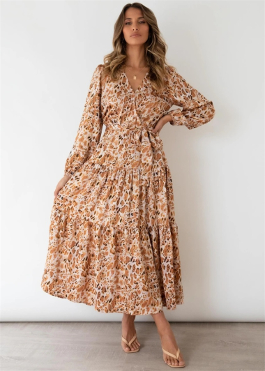 Wholesaler TINA - Long dress Brown