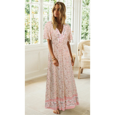Wholesaler PRETTY SUMMER - Long dress Pink