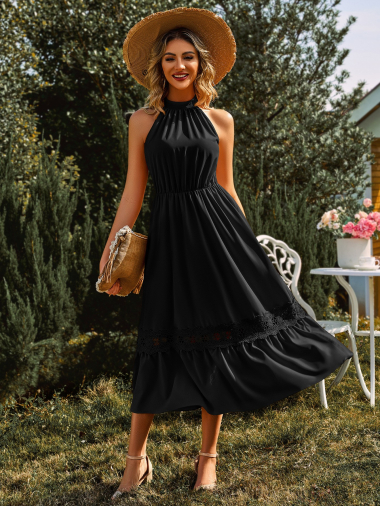 Royalfashion Robe pull femme noire - Noir   - magasin de  chaussures en ligne