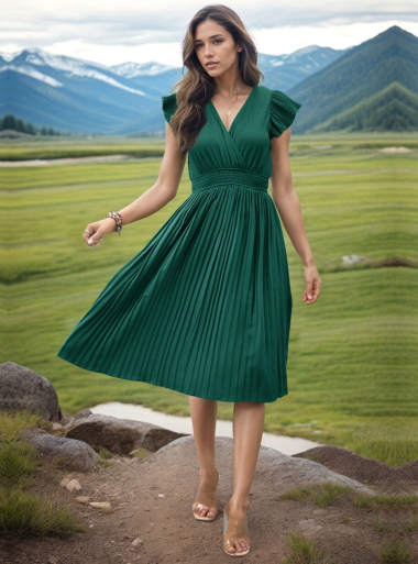 Mayorista TINA - Vestido midi - Verde