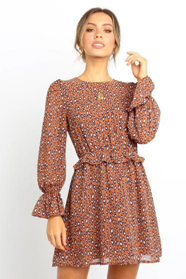 Wholesaler TINA - Multicolored bohemian chic style dress