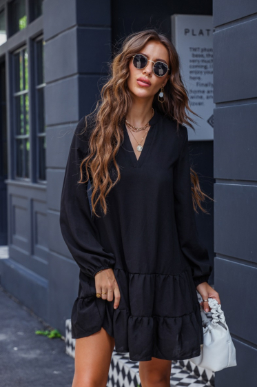 Wholesaler TINA - Skater dress Black