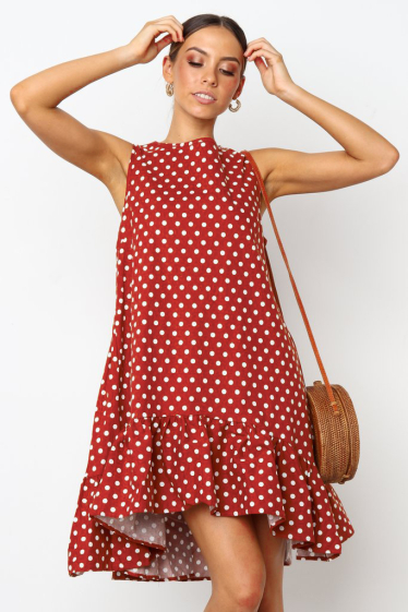 Wholesaler TINA - Brick red dress