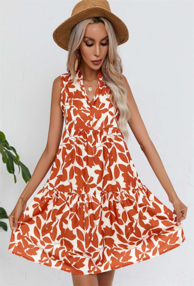 Wholesaler TINA - Orange trapeze dress