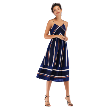 Wholesaler TINA - BLUE dresses bohemian chic style