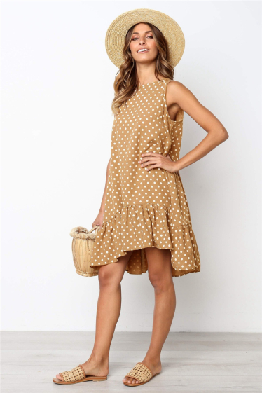 Wholesaler TINA - CAMEL bohemian chic style dresses