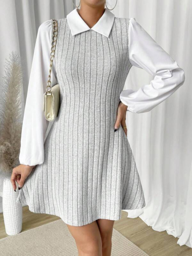 Wholesaler TINA - GRAY dresses bohemian chic style