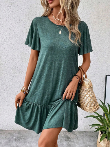 Grossiste TINA - Robes Vert style bohème chic