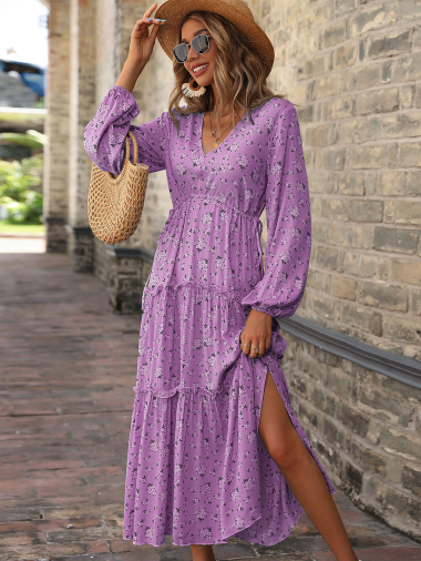 Grossiste TINA - Robes VIOLET style bohème chic