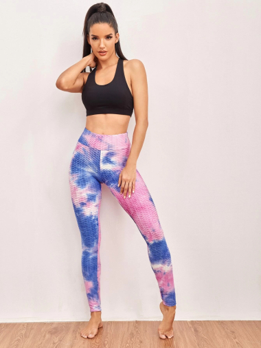 Großhändler TINA - Sport-Leggings mit hoher Taille, rosa, neues Modell