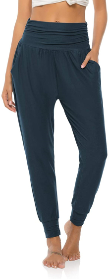 Grossiste TINA - Sport Pantalon casual taille haute Bleu canard Nouveau Modèle