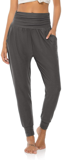 Grossiste TINA - Sport Pantalon casual taille haute Gris foncé Nouveau Modèle