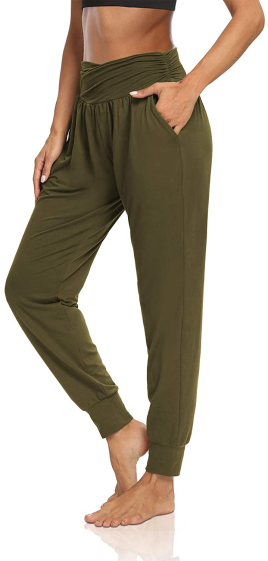 Grossiste TINA - Sport Pantalon casual taille haute Kaki Nouveau Modèle