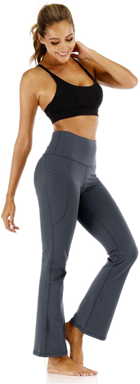 Wholesaler TINA - Sport High-waisted flare pants Dark gray New Model