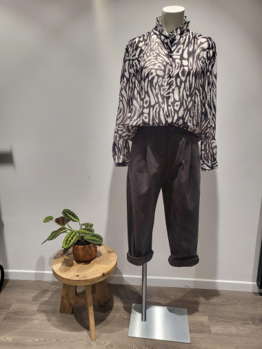 Grossiste COLOR BLOCK - blouse imprimé animal femme