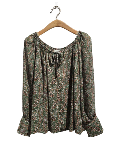 Wholesaler COLOR BLOCK - Women's paisley print blouse