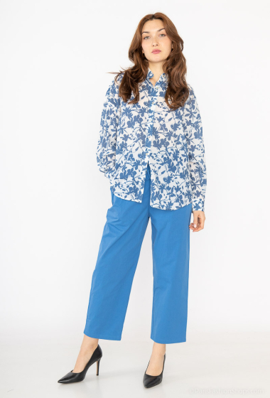 Wholesaler COLOR BLOCK - Long sleeve floral shirt
