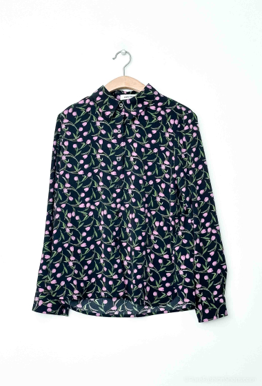 Großhändler COLOR BLOCK - Damenhemd mit Blumendruck
