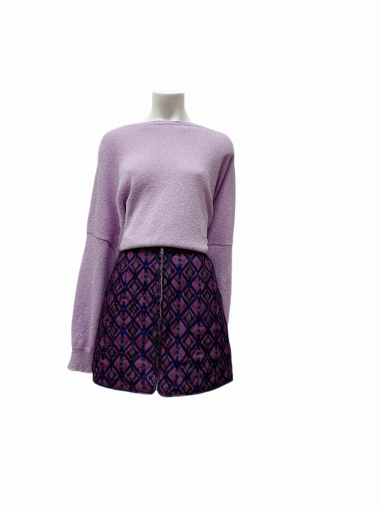 Wholesaler COLOR BLOCK - Aztec pattern zip skirt
