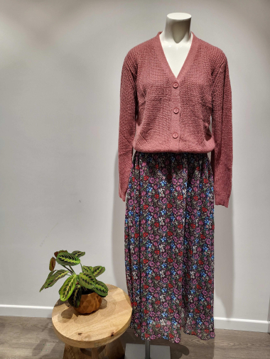 Wholesaler COLOR BLOCK - Floral print skirt