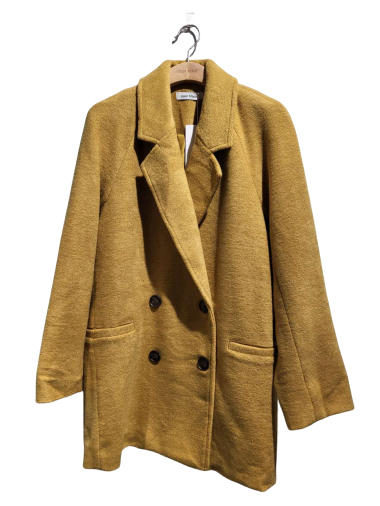 Wholesaler COLOR BLOCK - plain quilted wool coat for women