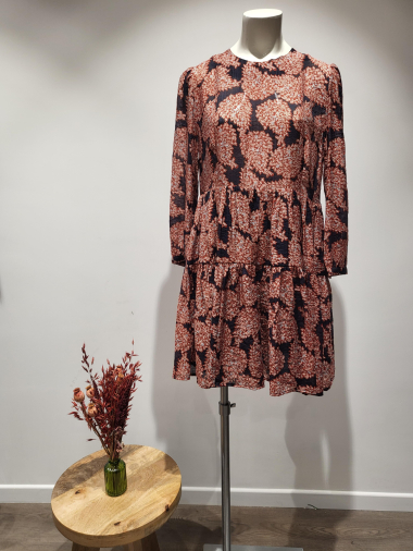 Grossiste COLOR BLOCK - Robe imprimée motif cachemire femme