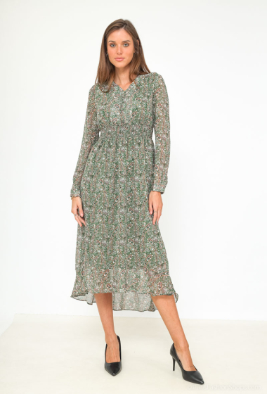 Wholesaler COLOR BLOCK - long paisley print dress