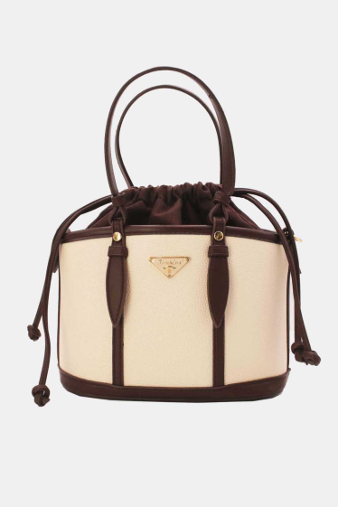 Wholesaler Tom & Eva - Medium Bucket Bag with Drawstring Clasp