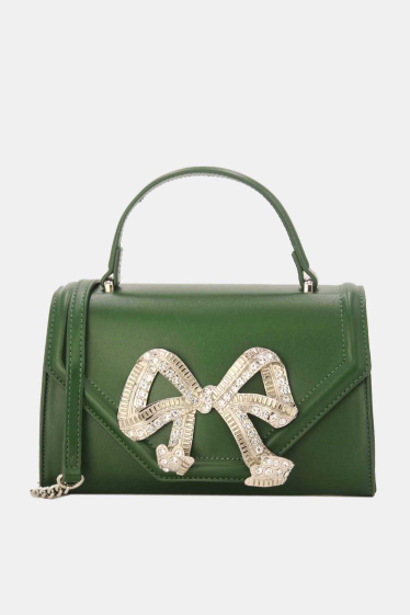 Wholesaler Tom & Eva - Mini Handbag With Diamond Embellished Bow Tie 23P-5705