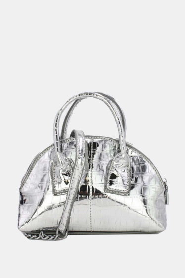 Wholesaler Tom & Eva - Mini Metallic Croc Effect Handbag