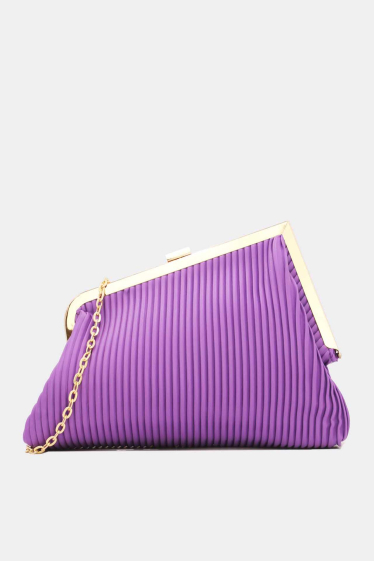 Wholesaler Tom & Eva - Two-sided gathered Pouch clutch with shoulder strap