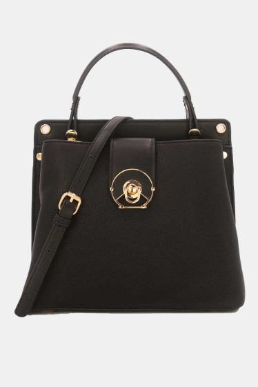 Wholesaler Tom & Eva - Pebble faux leather handbag with tab 6946