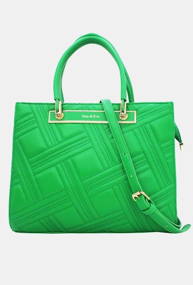 Geometric Quilted Handbag-22B-5660