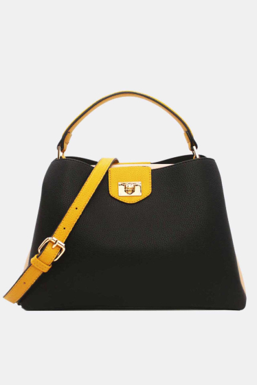 Wholesaler Tom & Eva - Textured handbag with twist lock