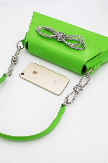 Minimalist Neon Green Baguette Bag