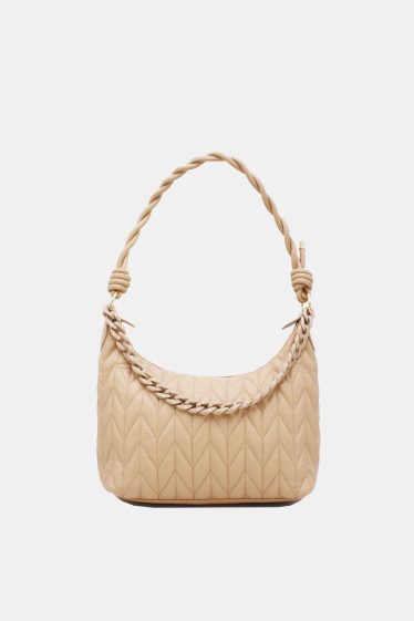 Wholesaler Tom & Eva - Quilted Baguette Bag With Chain