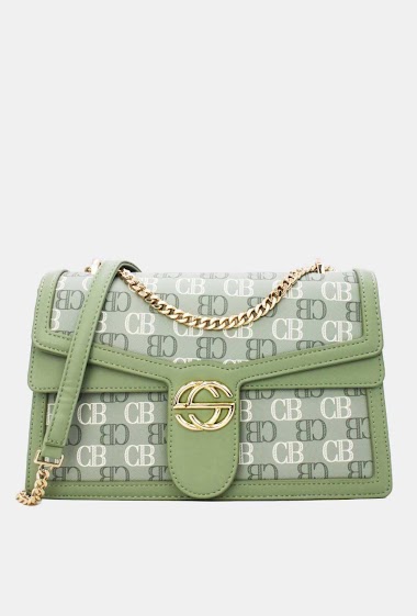 Monogrammed Double Bag With Chain Shoulder Strap-22B-5572