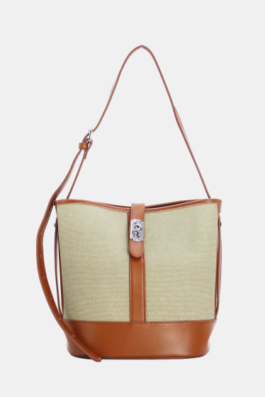 Wholesaler Tom & Eva - Vintage Cloth Effect Bucket Bag With Clutch-21C-5297