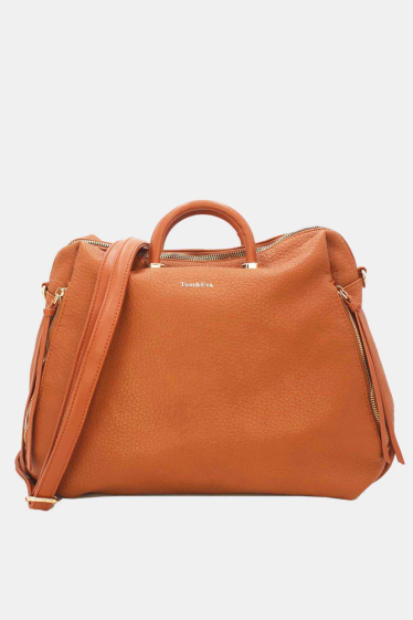 Wholesaler Tom & Eva - Multi-Purpose Grained Leather Weekend Bag
