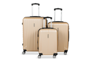 Wholesaler TRAVEL ONE - SET OF 3 ABS SUITCASES WITH BELLOWS