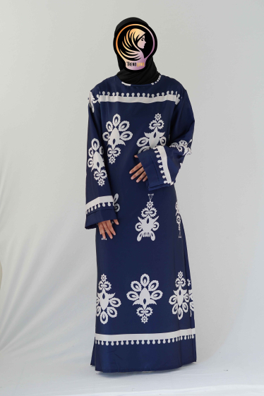 Wholesaler TRENDLAND - Hiba (هبة) / Abaya satin pattern with belt