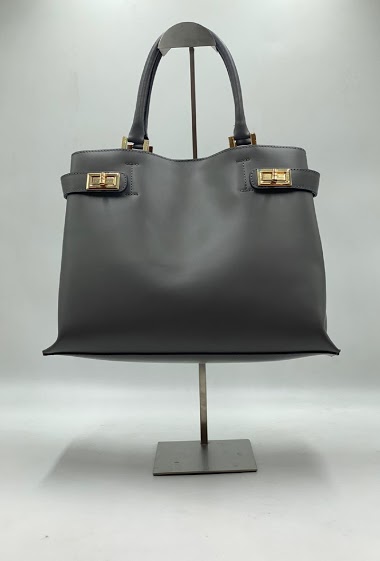 Grossiste Trendy Bag - Sac cuir à double fermoirs