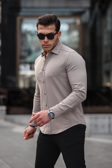 Wholesaler TRICKO - Men's lightweight long-sleeved shirt with pocket