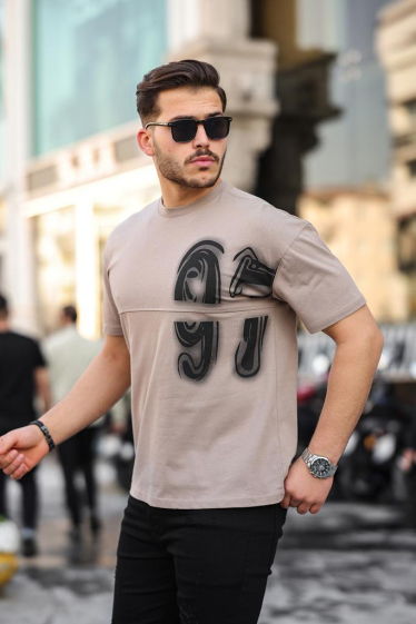 Großhändler TRICKO - Kurzärmliges, bedrucktes Herren-T-Shirt mit Rundhalsausschnitt 97