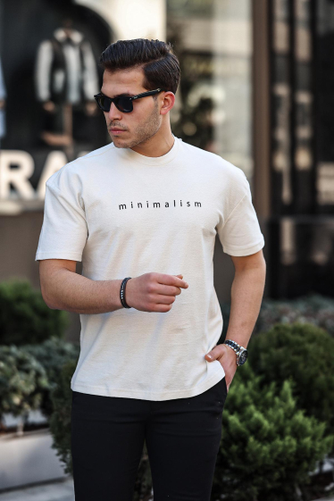 Grossiste TRICKO - T-shirt homme manche courte à Col Rond imprimé Minimalism
