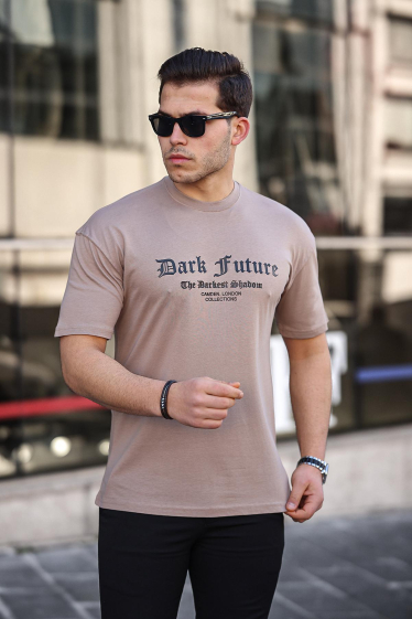 Grossiste TRICKO - T-shirt homme manche courte col rond imprimé Dark Futur en 3D