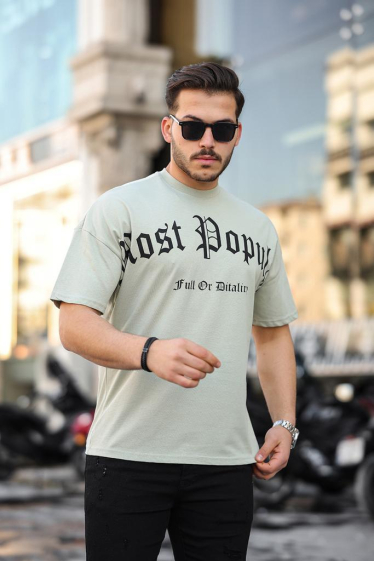 Grossiste TRICKO - T-shirt homme MC à col rond impimé Most Popular